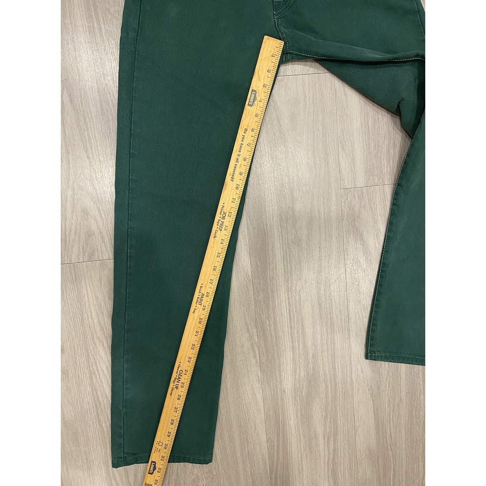 Vintage Avirex Jeans Mens 28x32 Green Made In Italy Button Fly New York City USA - Picture 5 of 11